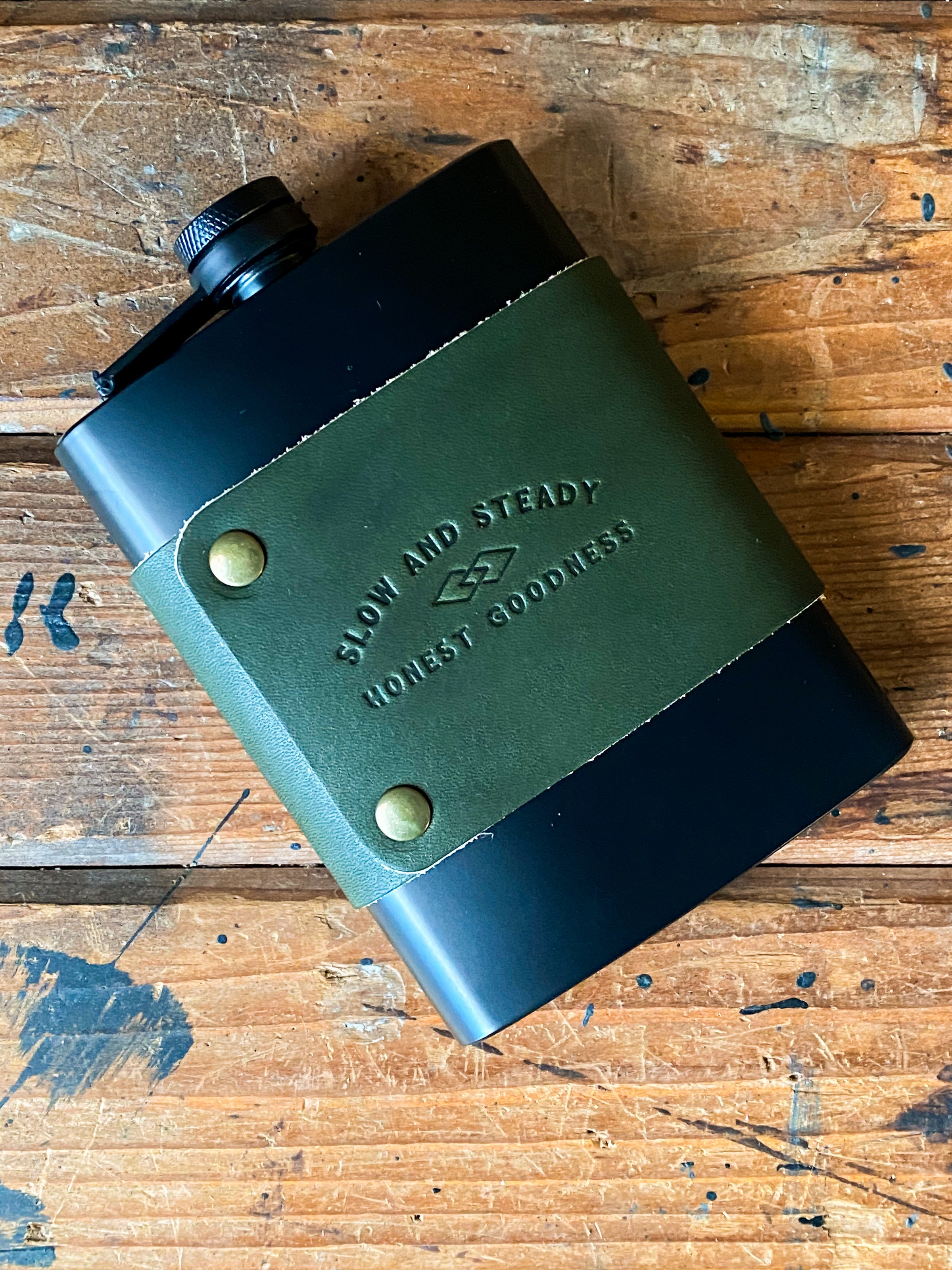 Leather Wrapped Flask | Gemini Handmade
