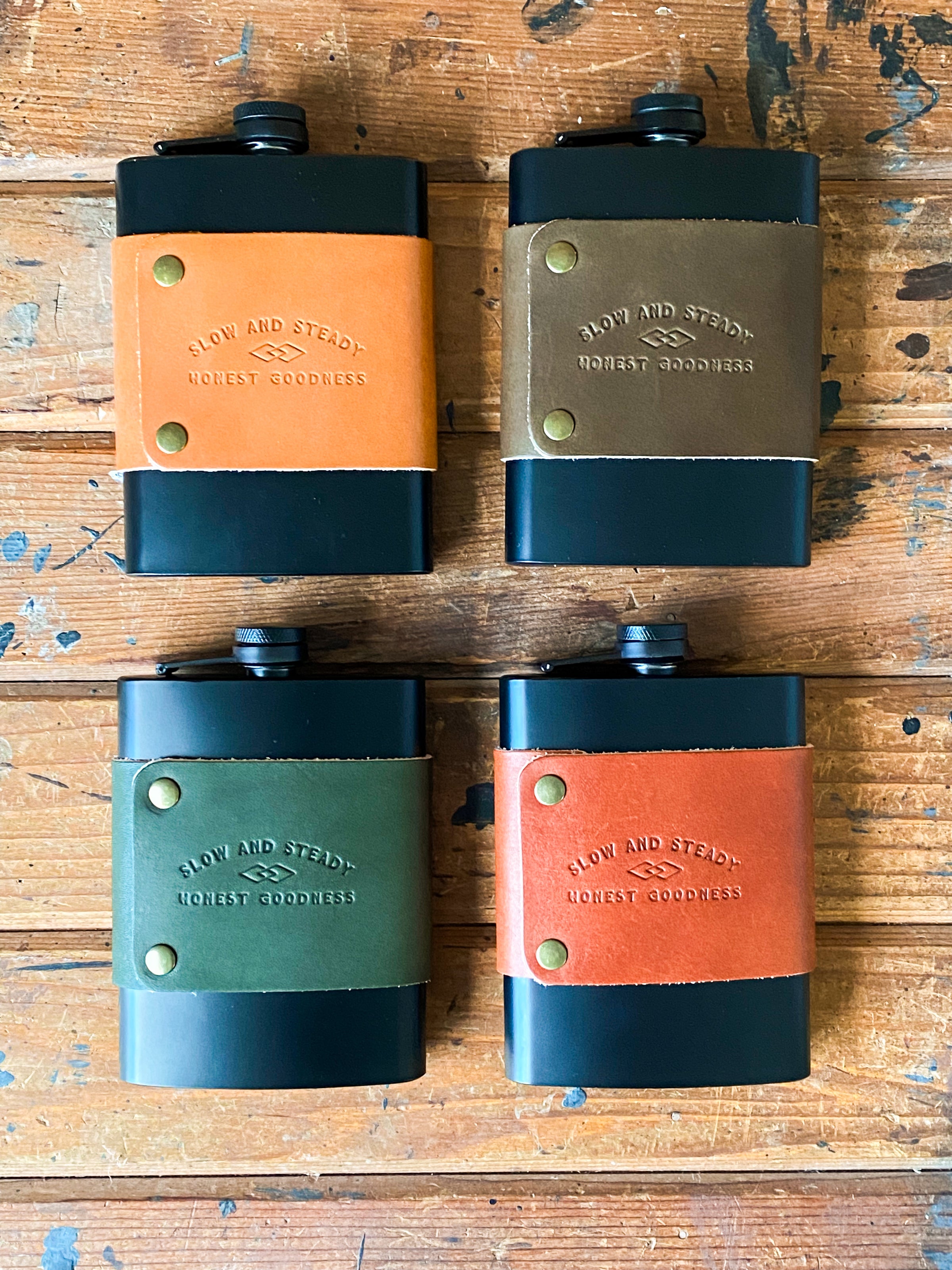 小物 glamb jam  made Leather Wrapped Flask | Gemini Handmade